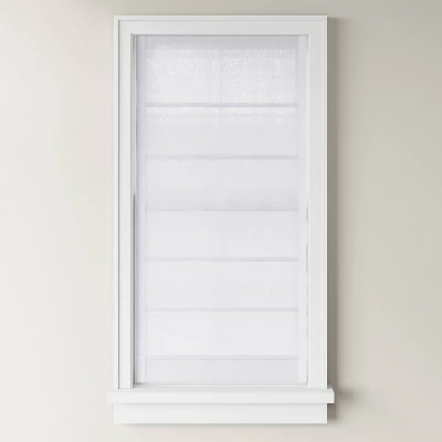1pc Light Filtering Cordless Linen Blend Roman Window Shade White - Threshold™ 4 1pc Light Filtering Cordless Linen Blend Roman Window Shade White - Threshold™ - Image 2