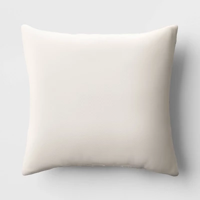 Textural Solid Square Throw Pillow Off-White - Threshold™ 6 Textural Solid Square Throw Pillow Off-White - Threshold™ - Image 4