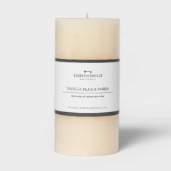 Pillar Vanilla Bean And Amber Candle - Threshold™ -Home Decoration Sale GUEST f0fb149d a7fe 4d80 a1f4 26fca408bd81
