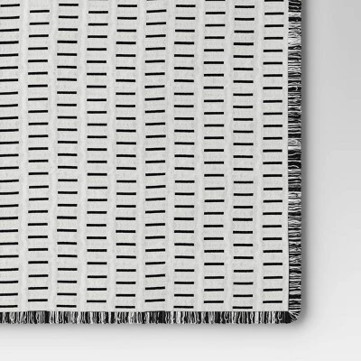 Dash Kantha Solid Throw Blanket Black - Threshold™ 5 Dash Kantha Solid Throw Blanket Black - Threshold™ - Image 3