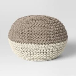 Cloverly Chunky Knit Pouf - Threshold -Home Decoration Sale GUEST fb49b17f db39 4956 a41c 9ae43383d562