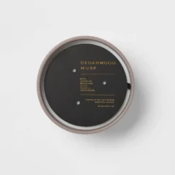 15oz Ceramic Jar 3-Wick Black Label Cedarwood Musk Candle - Threshold™ -Home Decoration Sale GUEST fc8996de 3023 4a2d 9f4c 9e684ced1ffe