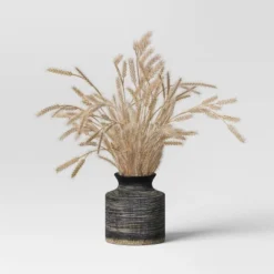 Grass Arrangement In Ceramic Pot Black - Threshold™ -Home Decoration Sale GUEST feadbbf9 25c2 45e5 ba31 61ab6f1faca8