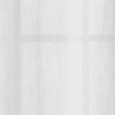 1pc 54"x84" Sheer Contrast Edge Window Curtain Panel White/Natural - Threshold™ 5 1pc 54"x84" Sheer Contrast Edge Window Curtain Panel White/Natural - Threshold™ - Image 3
